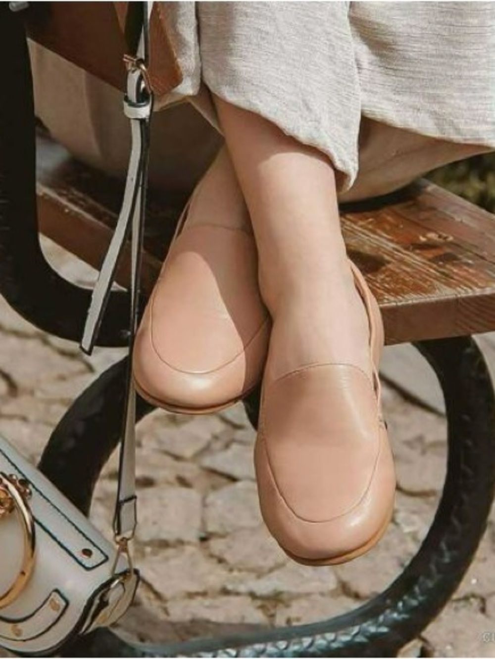 Fitflop Lena Leather Loafers Beechwood Tan Size 7.5
